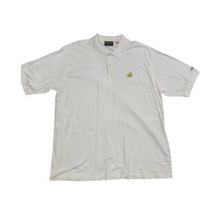 Masters Collection White Golf Polo Shirt XXL 60s Two-Ply Mercerized Cotton Logo
